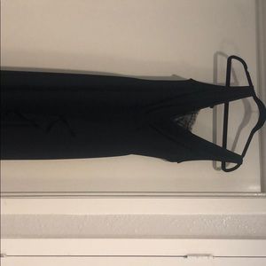 Gorgeous full length black dress with front slit